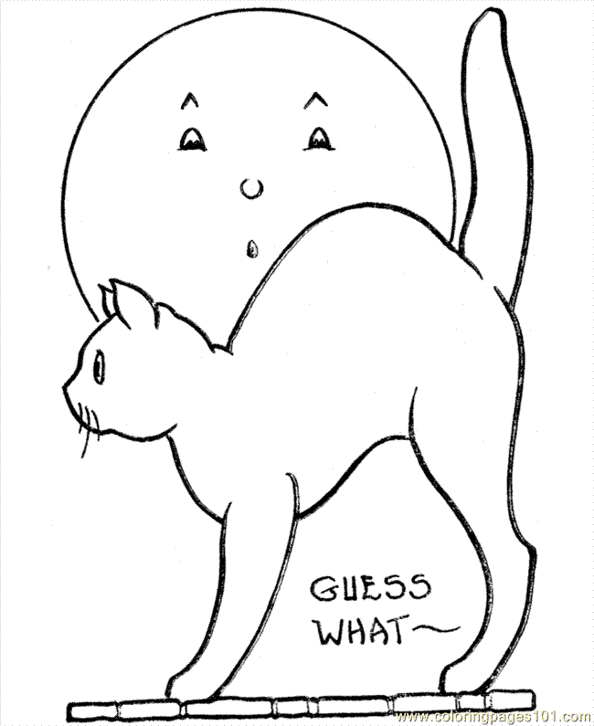 halloween cat coloring pages printables - photo #14
