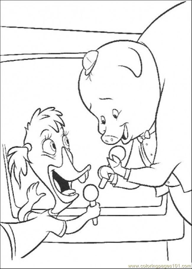 Coloring Pages Abbey And Runt Are Singing Together (cartoons > Chicken 