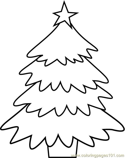 Christmas Tree Coloring Page 2