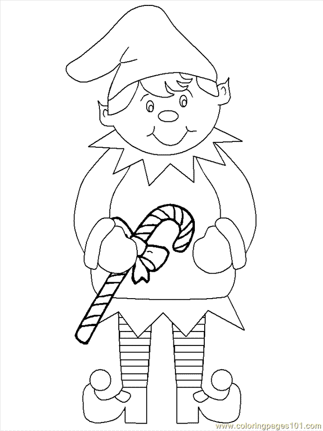 Coloring Pages Elf (Cartoons > Christmas) - free printable coloring