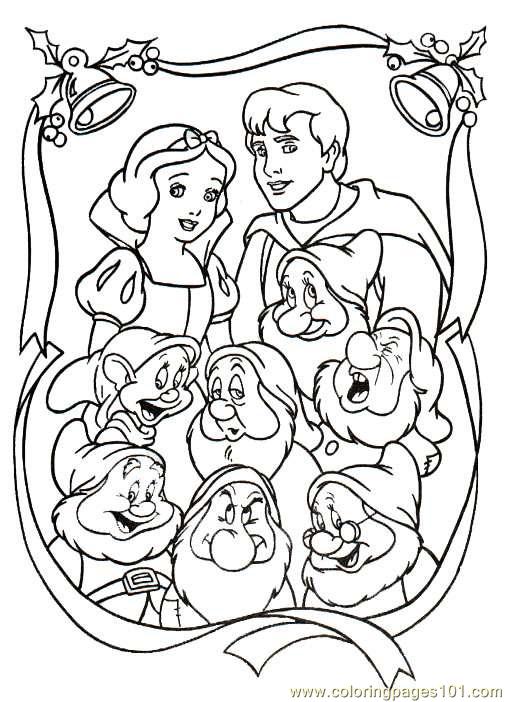257 Simple Snow White Christmas Coloring Pages with disney character
