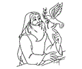 Noah With Dove Coloring Pages 7 Com