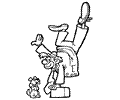 Circus Clowns Coloring Page 01