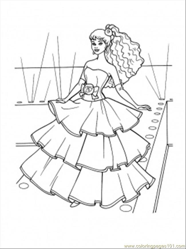 Color this Page Online free printable coloring image Flamenco Dress