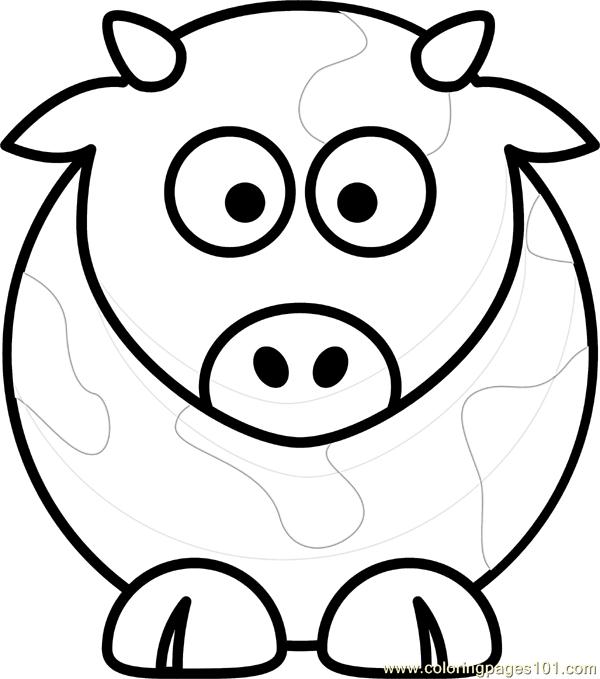 Coloring Pages Cow (Animals > Cow) - free printable coloring page online