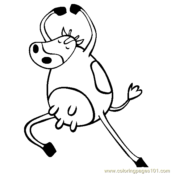 dancing cows coloring pages - photo #3
