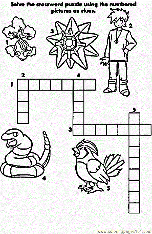 Coloring Pages Crosswords pokemon (Cartoons > Crosswords pokemon ...