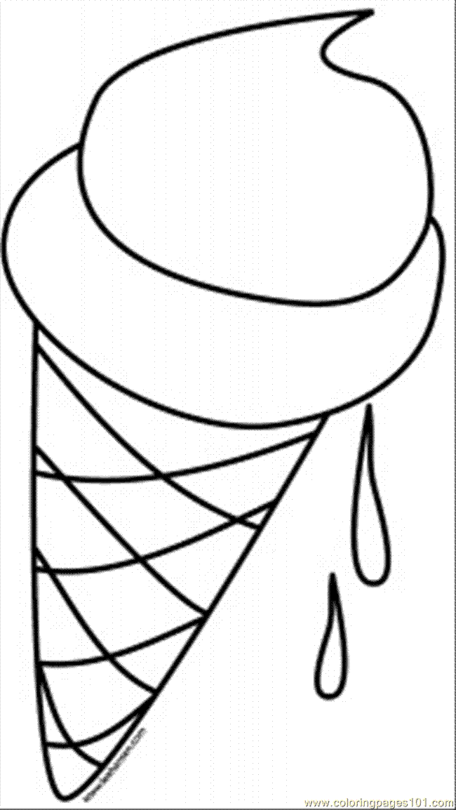 ice cream cone coloring pages - photo #7