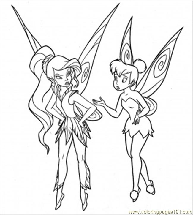 Coloring Pages Angry Fairy (Cartoons > Disney Fairies) - free printable