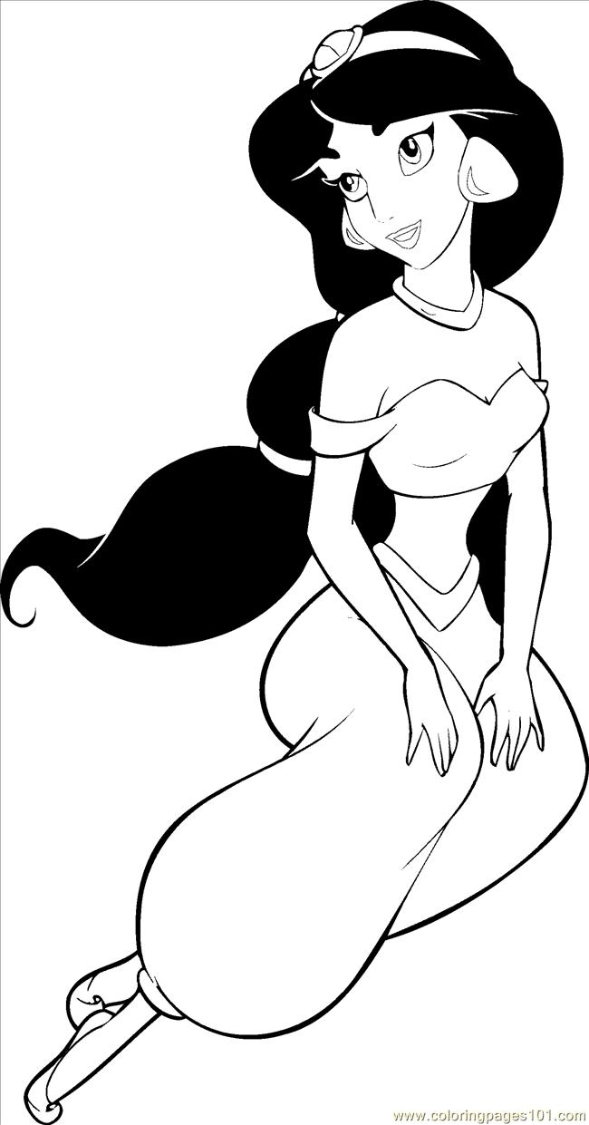 Coloring Pages Princesses Jasmine Coloring (Cartoons ...