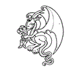 Dragon and knight