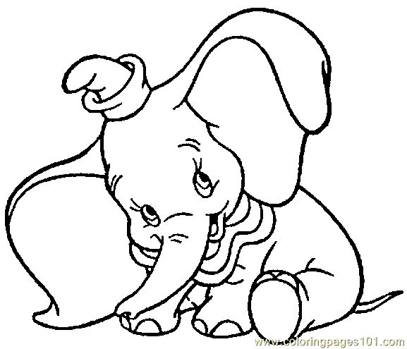 Coloring Pages Dumbo 06 (Cartoons > Dumbo)   Free Printable Coloring