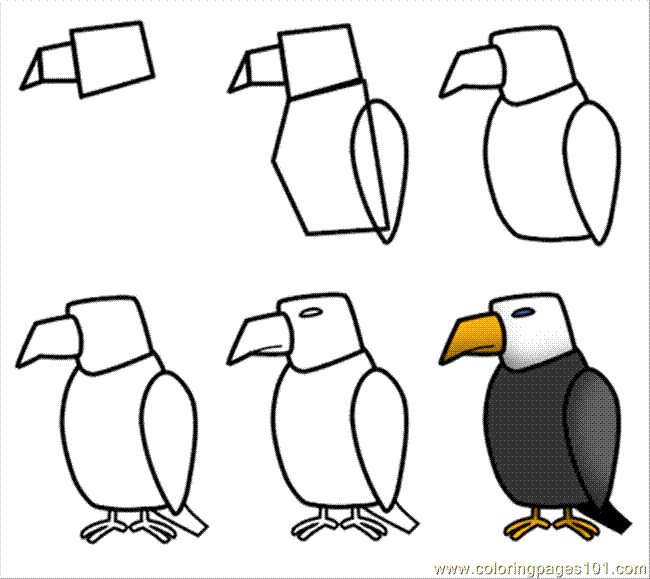 eagle cartoon coloring pages - photo #2