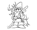 Dwarf Gnome Coloring Page 06