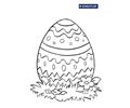 Colouring Page Easter Egg 712