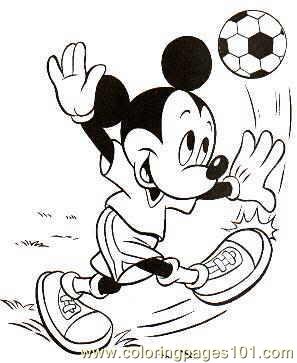 Mickey Mouse Football Coloring Pages 7 Com