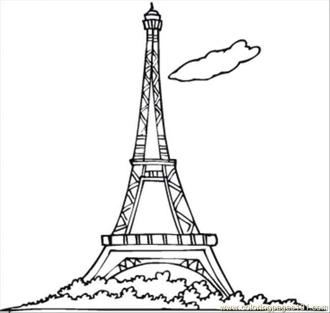 Coloring Pages Eiffel Tower