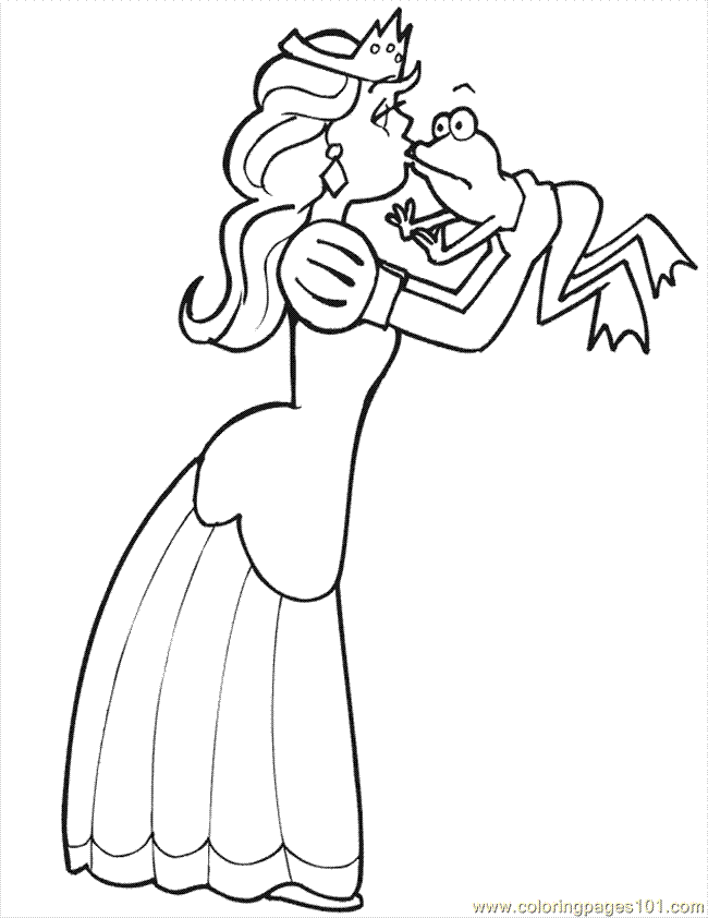 princess and frog coloring pages. Color this Page Online! free