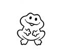 Funny Frog Coloring Page
