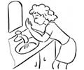 Irl In Bathroom Coloring Page