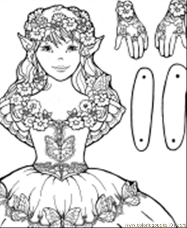 garden pixie coloring pages - photo #17