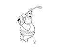 Cartoon Play Golf 