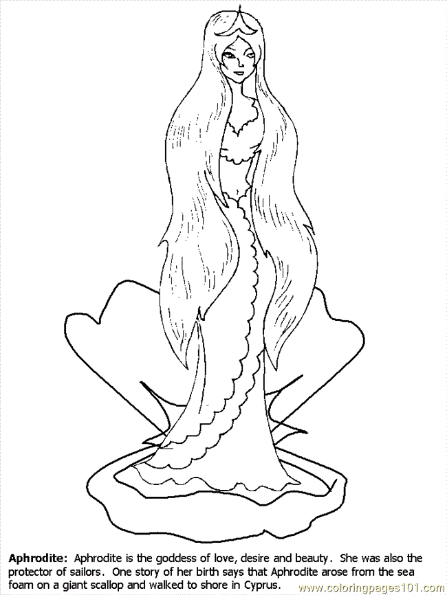 Aphrodite Coloring Pictures