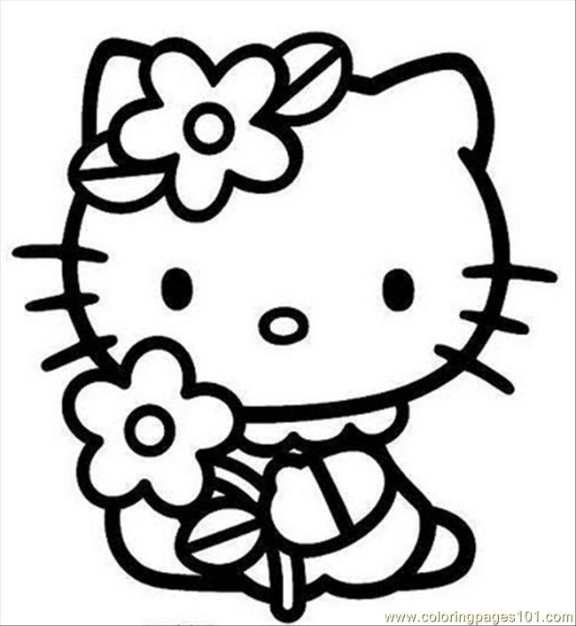 a coloring pages of hello kitty - photo #21