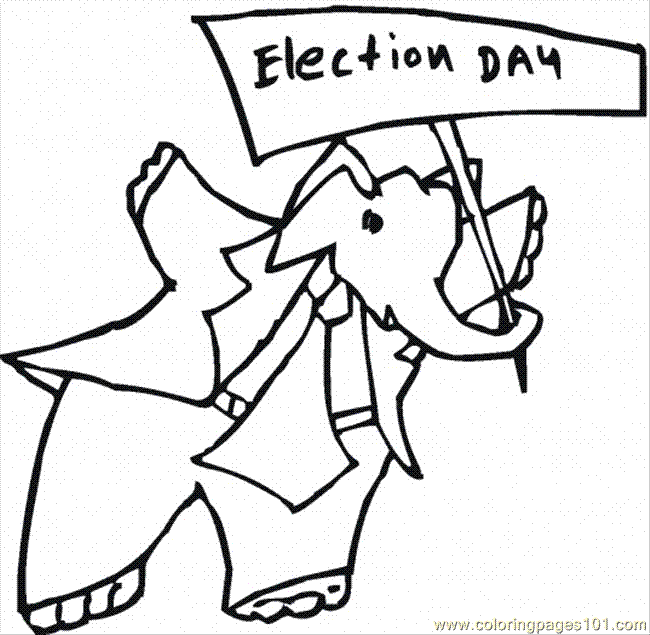 Coloring Pages Election Day 1 (Entertainment > Holidays) - free