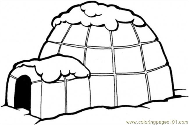 igloo coloring pages printable - photo #1
