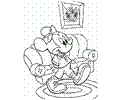 E Living Room Coloring Page 1
