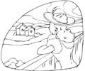 Girl Is Looking At Her Country House