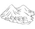 Group Of Nomads Tents In The Mountains