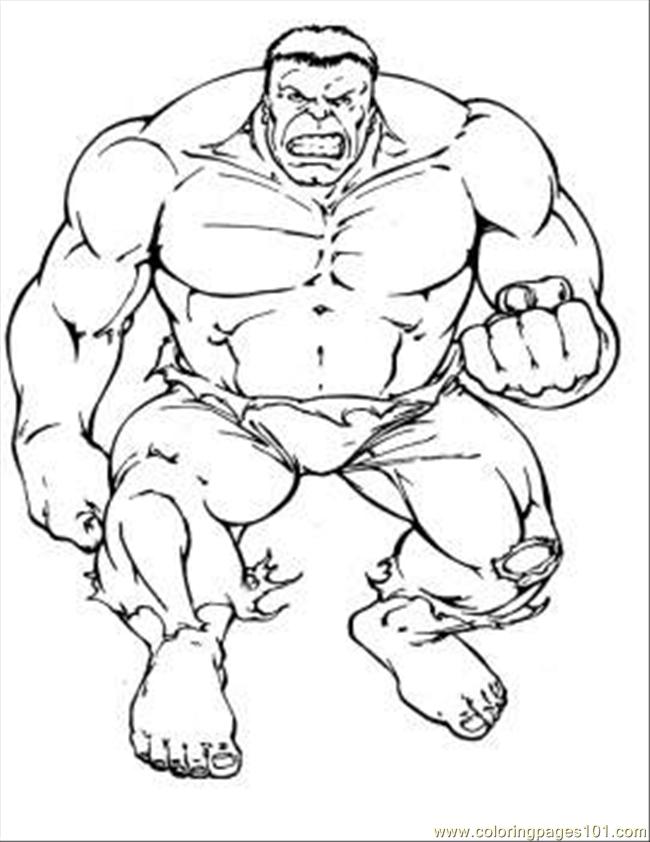 Angry Hulk Coloring Page