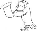Bird Is Playing Saxophone