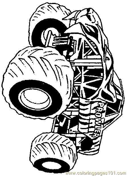 Coloring Pages Monster Trucks 006 (transport > Land Transport) - Free 