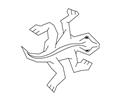 Mc Escher Single Lizard Tile