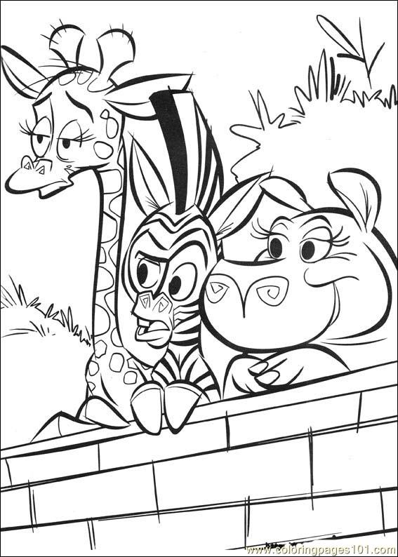 madagascar 2 coloring pages free - photo #15