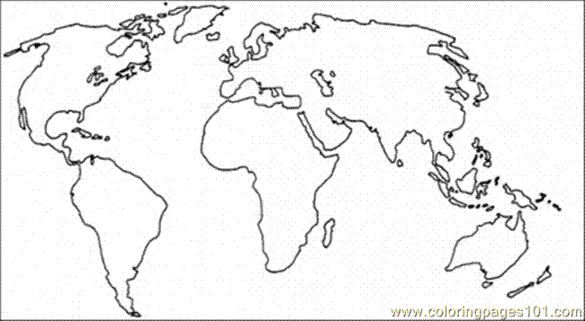 Coloring Pages World Map (Education > Maps) - free ...
