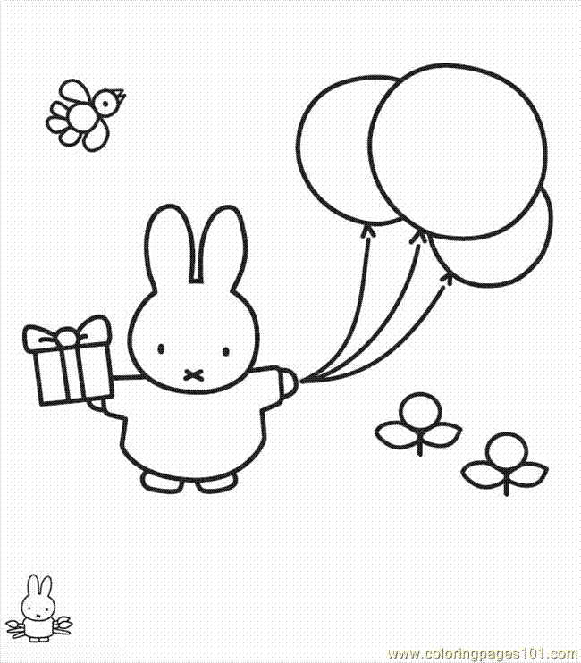 Miffy Colouring Pages