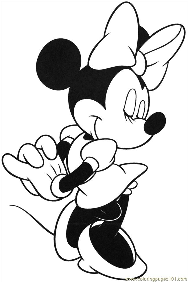 Color this Page Online free printable coloring image Minnie Mouse Color 