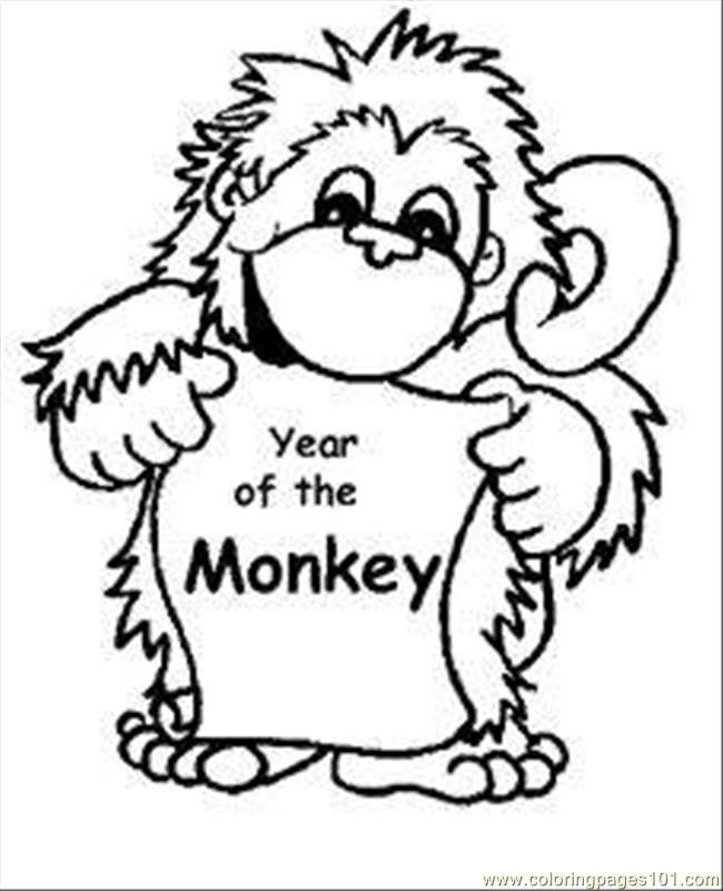 Coloring Pics Of Monkeys. Monkey Coloring Pages Med