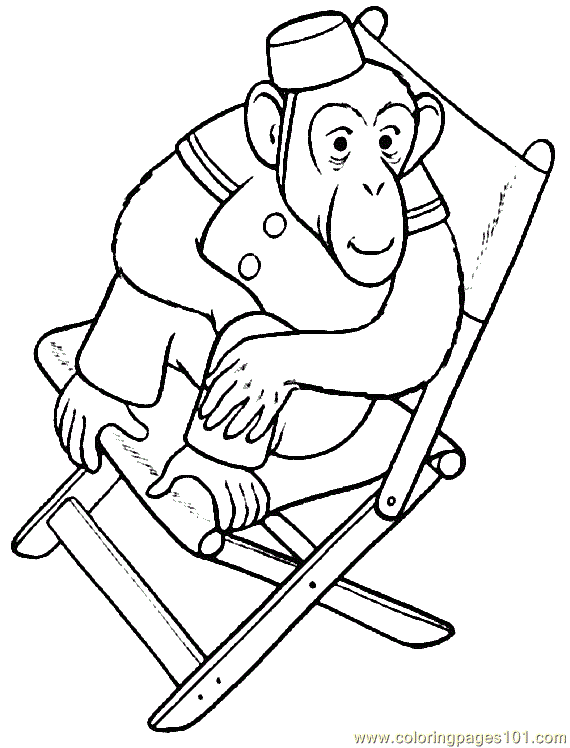 free printable coloring image Monkey Coloring Page 04