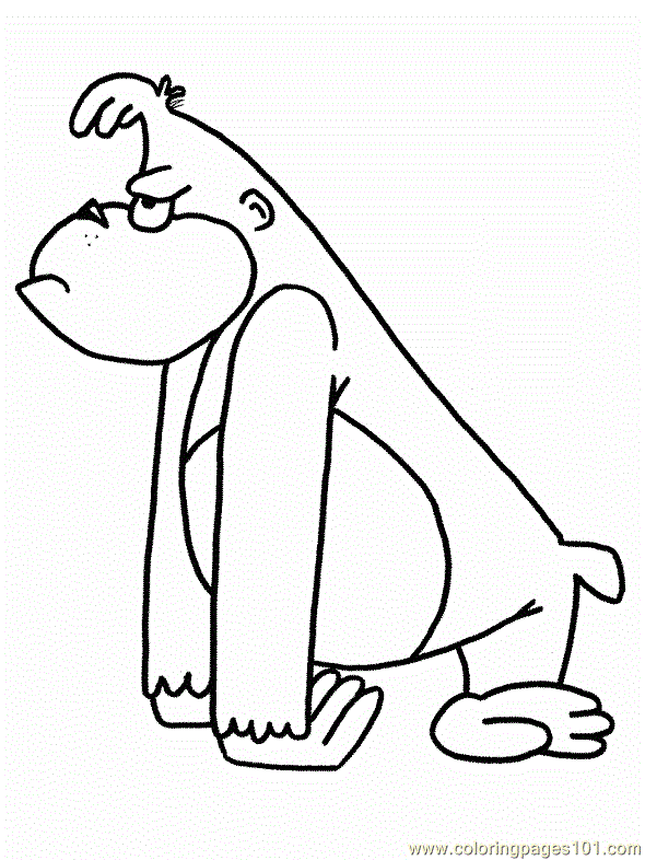 Monkey Coloring Page 14