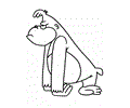 Monkey Coloring Page 14