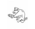 Monkey Coloring Pages 3 Med