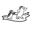 Dancing Bear And Penguin