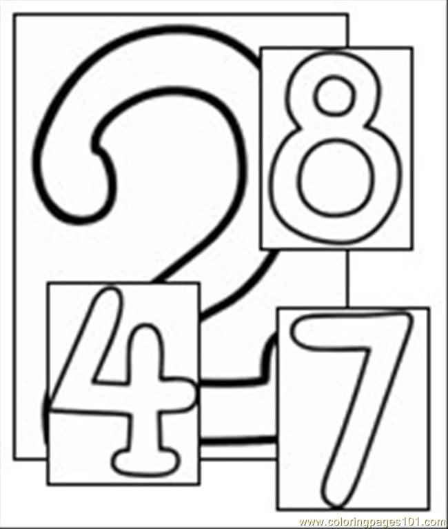 Coloring Pages Number Coloring Pages (Education > Numbers) - free