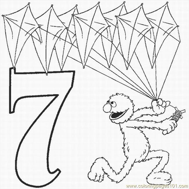 Coloring Pages Numbers Coloring Pages 7 Lrg (Education > Numbers