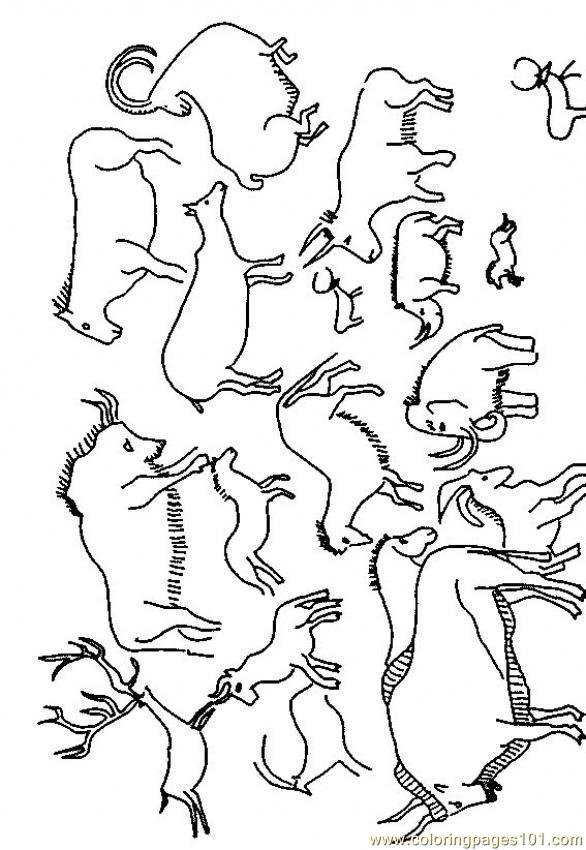 Coloring Pages Cave Painting (Peoples > Others) free printable